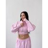 Mikina Crop Zip Marshmallow