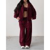 Mikina Zip Maroon