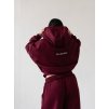 Mikina Zip Maroon