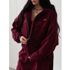 Mikina Zip Maroon