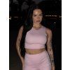 Crop Tílko Baby pink