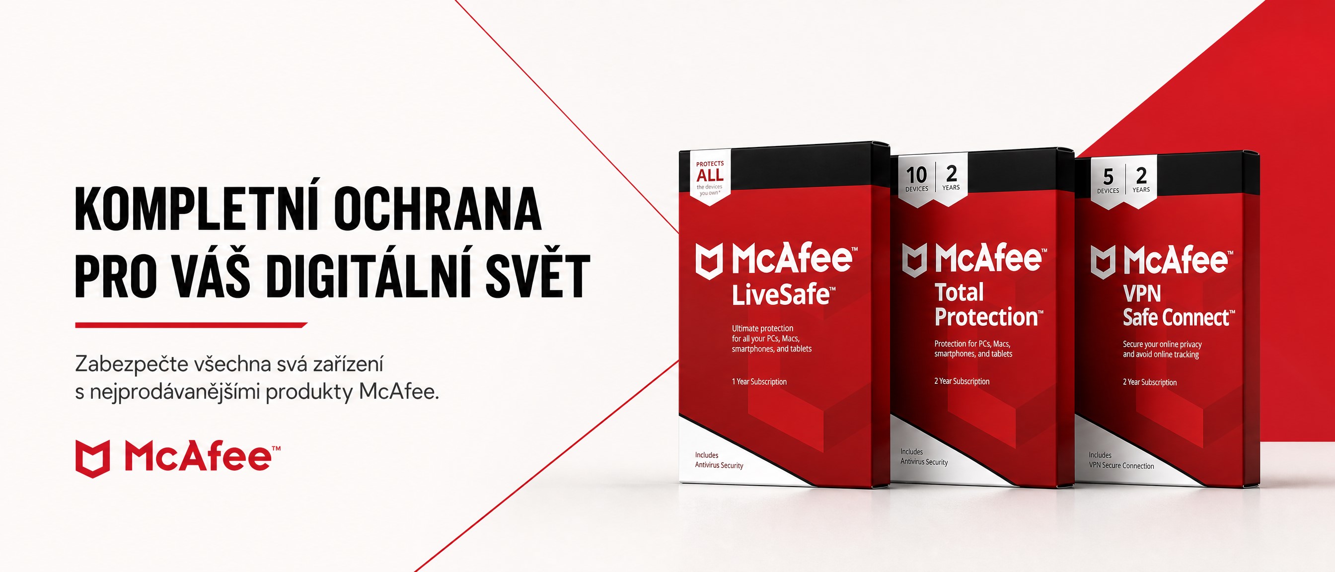 McAfee nejprodávanější produkty