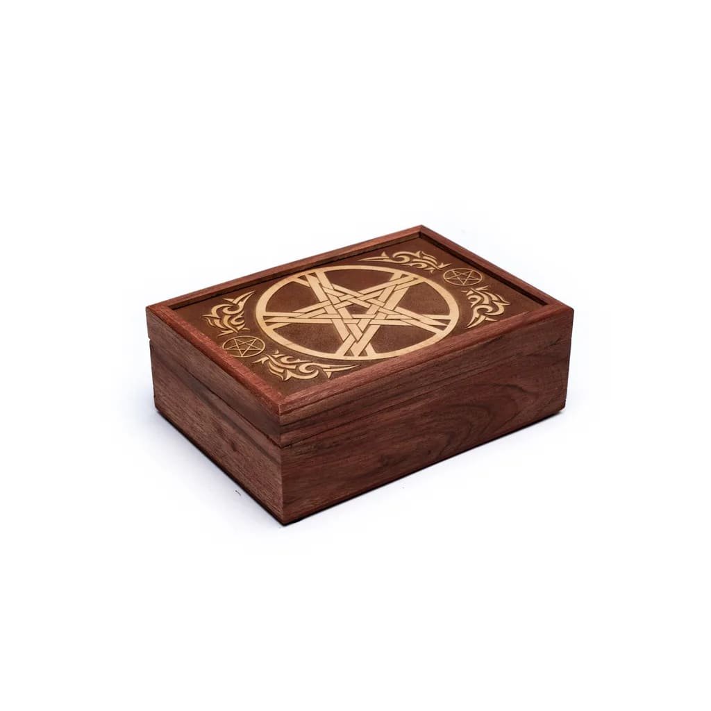 Šperkovnice krabička na tarotové karty-Pentagram