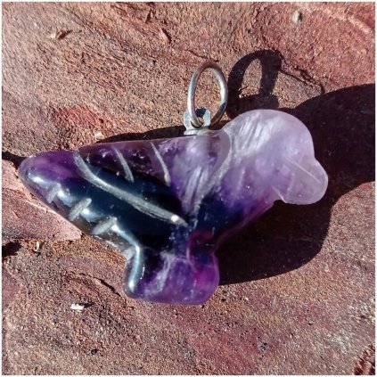 Přívěsek ptáček-Ametyst