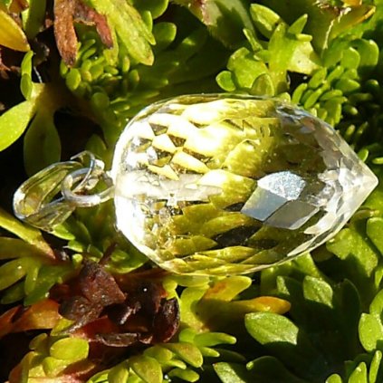 Přívěsek kapka-Křišťál (fasetovaná)