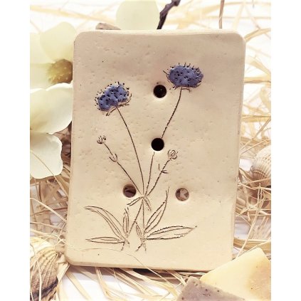 Keramická mýdlenka  s Kvítím