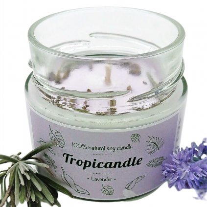 Veganská přírodní svíčka- Lavandule