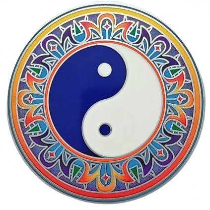 Mandala na sklo - Yin Yang
