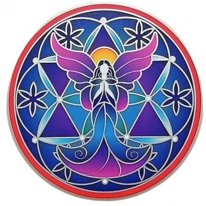 Mandala na sklo- Strážný anděl