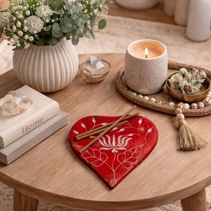 Stojánek na vonné tyčinky-Srdíčko