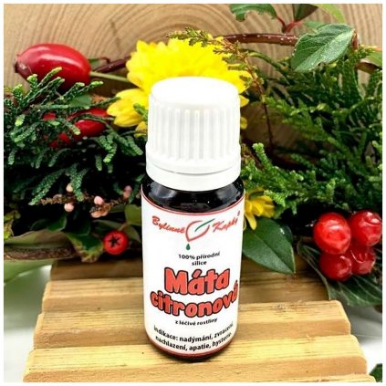 Nachlazení, nadýmání, stres-Máta citronová 100% přírodní olej