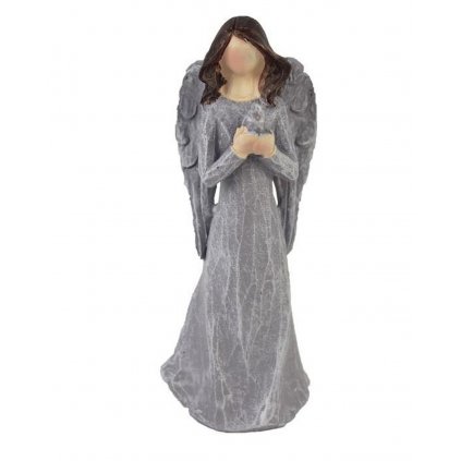 Anděl šedý s ptáčkem