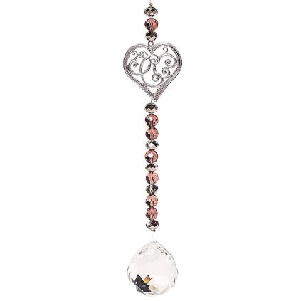 Feng Shui lapač sluneční energie křišťálová koule -Srdce