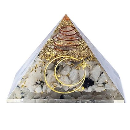 Pyramida orgonit Měsíc - Měsíční kámen, energie intuice a klidu