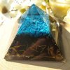 Pyramida orgonit Tyrkys a Černý Turmalín ,energie ochrany a komunikace