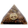 Pyramida orgonit Strom života - Tygří oko, energie síly a odvahy