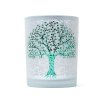 Svícen skleněný matný -Strom života