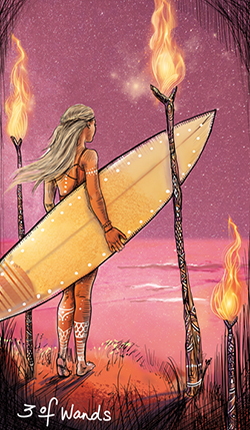 Mast žezlů. 3 žezlů (3 of Wands)