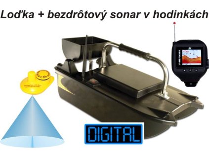 Zavážacia loďka BL a bezdrôtový sonar v hodinkách