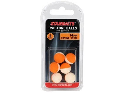 Two Tones Balls 14mm oranžová/biela (plávajúca gulička) 6ks