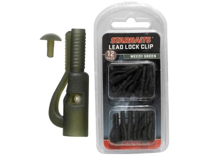 Lead Lock Clip zelená (závesky) 12ks