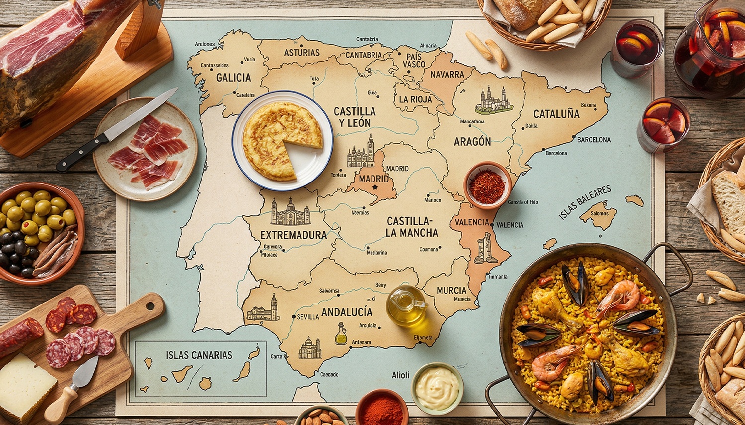Najznámejšie regionálne jedlá Španielska