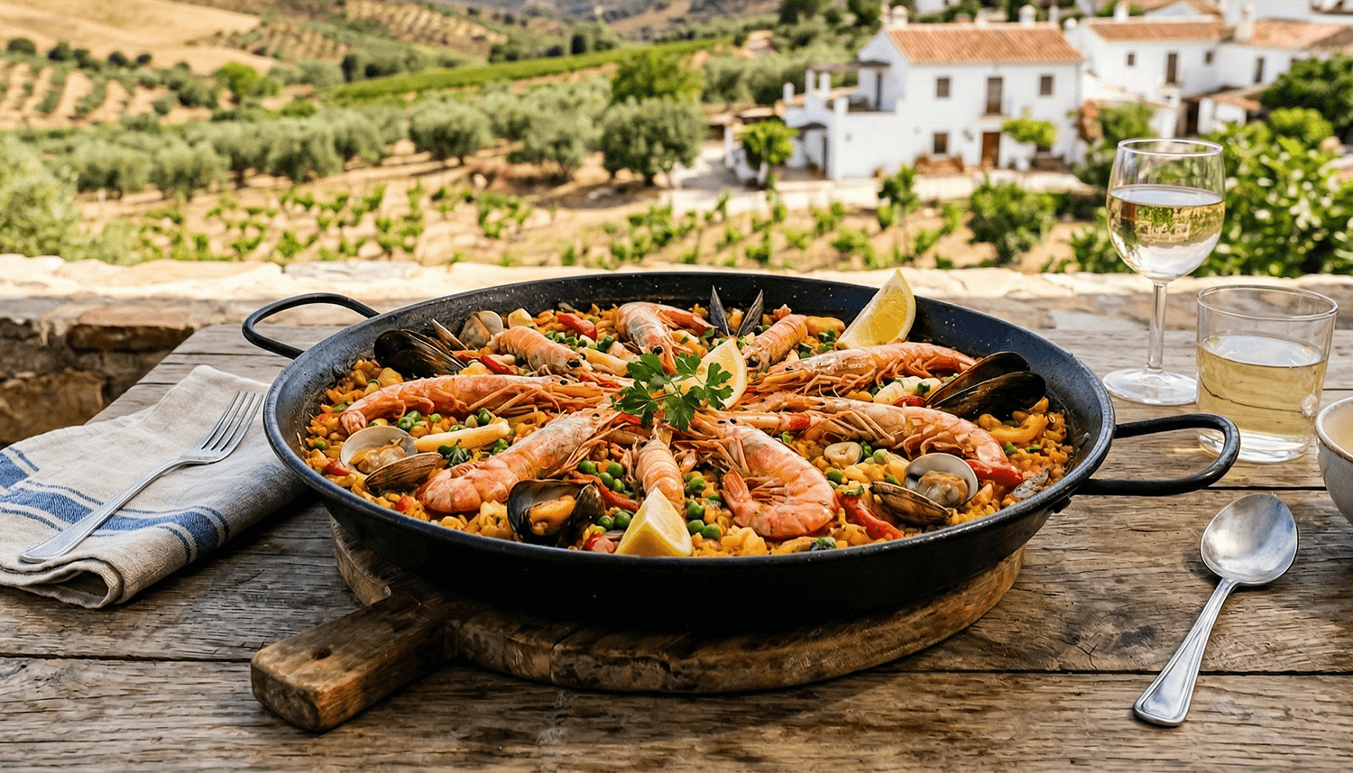 Paella s krevetami - recept