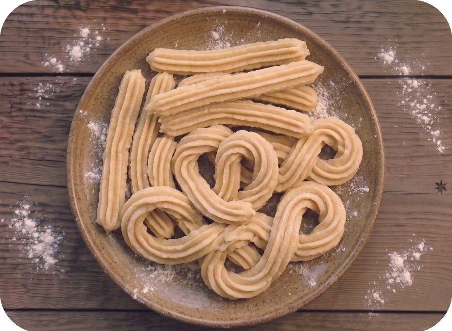 Vytvarované surové churros