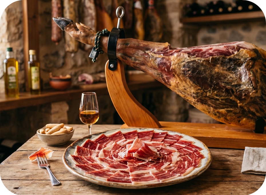 Stôl s Jamónom Ibérico