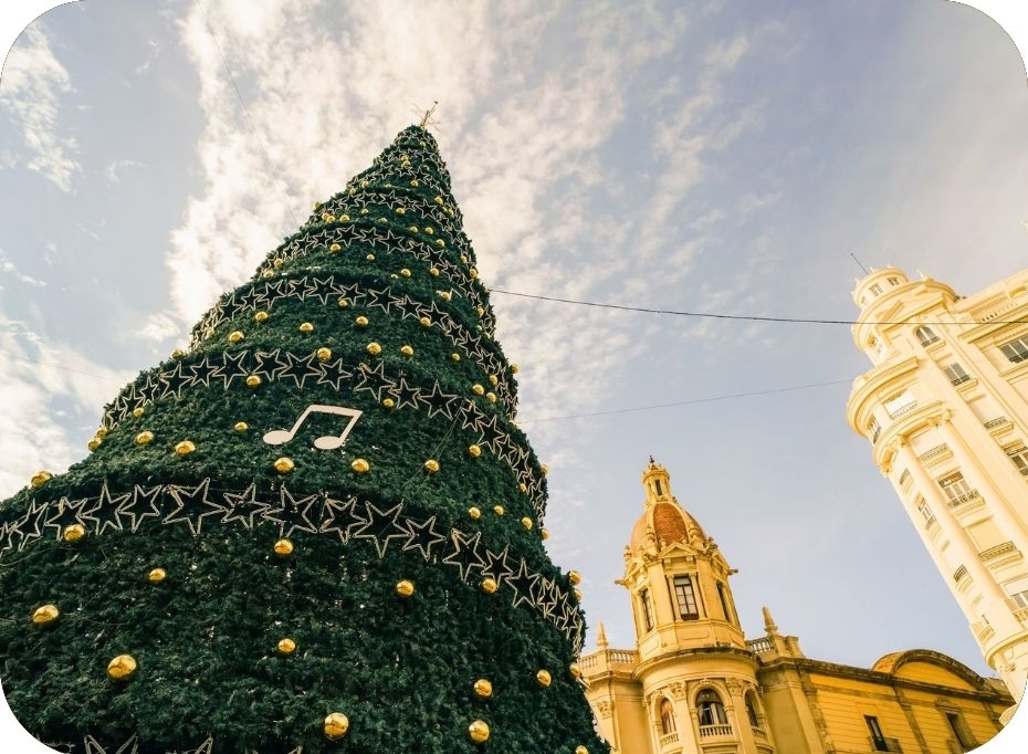 Vianočný stromček v Španielsku v exteriéri