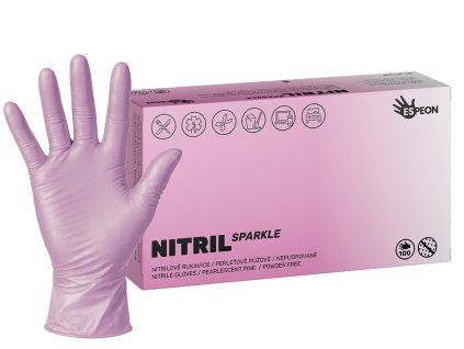nitril SPARKLE pink