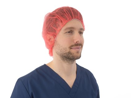 Čiapka z netkanej textílie, BARET, 100 ks, červená