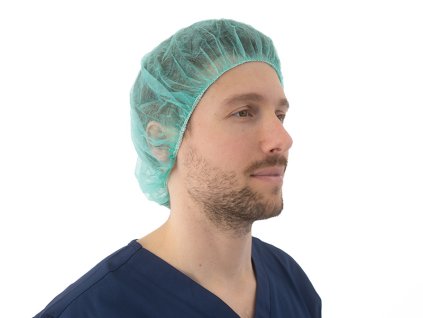 Čiapka z netkanej textílie, BARET, 100 ks, zelená