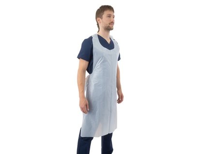 Zástera predná PE, 120 x 70 cm, 30 mi, 100 ks, biela