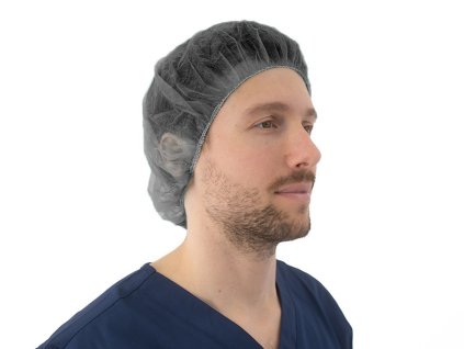 Čiapka z netkanej textílie, BARET, 100 ks, čierna