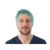 Čiapka z netkanej textílie, BARET, 100 ks, zelená