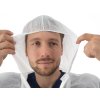 Kombinéza z netkanej textílie s kapucňou a na zips, 1 ks, biela