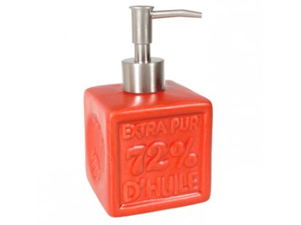 14525 davkovac na mydlo cerveny keramika obsah 300ml marseille