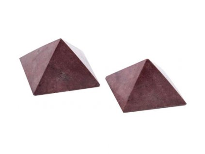 15203 sungit pyramida malinovy kvarcit 3x3cm