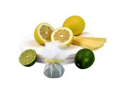 15851 the original lemon wraps servirovaci ubrousky na krajene citrony bile se zlutou vazackou 100ks