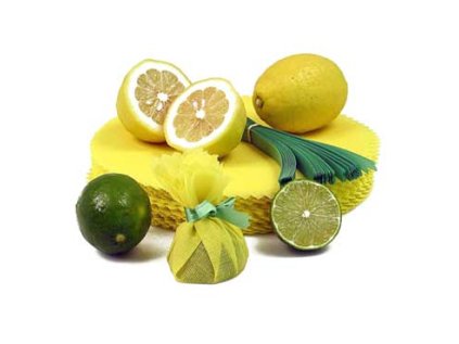 22253 the original lemon wraps servirovaci ubrousky na krajene citrony zlute se zelenou vazackou 100ks