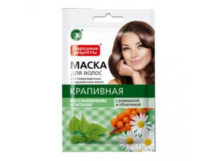 23714 maska na vlasy s koprivou hermankem a rakytnikem obnova a vyziva 30ml