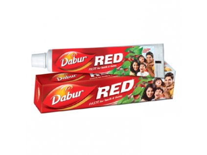 23900 zubni prirodni pasta cervena red pro celou rodinu dabur 100g