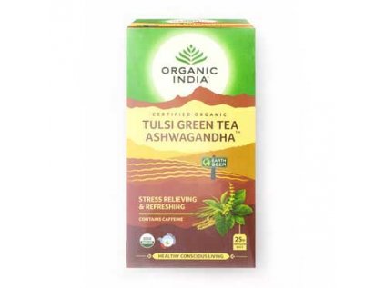 24734 tulsi zeleny caj a asvaganda bio 25 sacku organic india