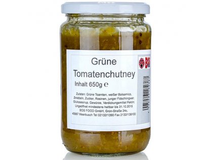 6323 chutney ze zelenych rajcat s bilym octem 650g