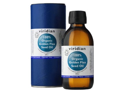 7772 golden flax seed oil organic lneny olej 200ml viridian