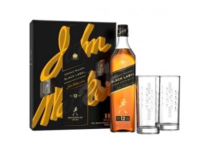 Johnnie Walker Black 12 Years Old - Limited Edition II se sklem