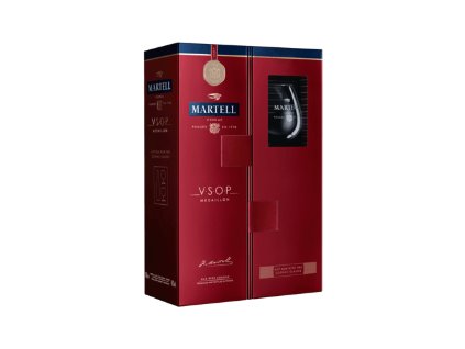 Martell vsop medailon 2 sklenicky darkove baleni konak cognac