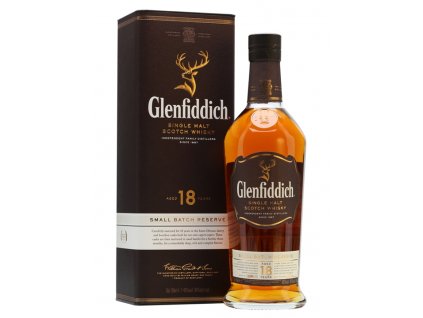 skotska single malt whisky glenfiddich 18 yo giftbox