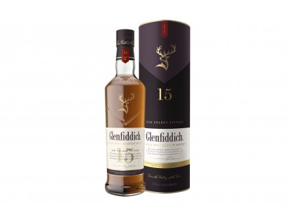 skotska single malt whisky glenfiddich 15 yo giftbox